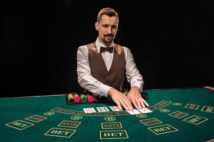Live dealer blackjack studio on indonet888 with multi-camera view